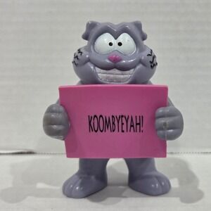 Vintage 1995 Eek! The Cat Koombyeyah Hardees Carls Jr Fox Kids Toy Figure Purple